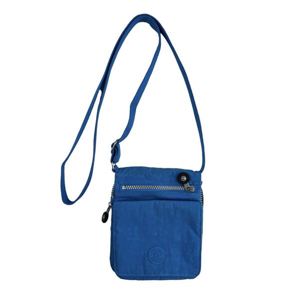 Kipling Eldorado Crossbody Mini Purse Lightweight Nylon Twilight Blue Monkey Fob - Picture 3 of 16